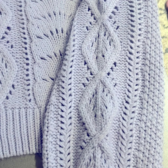 Chunky knit sweater in lilac  colour - Picture 3 of 6